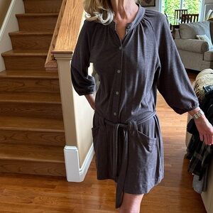 Free People Gray Long Sleeve Dress